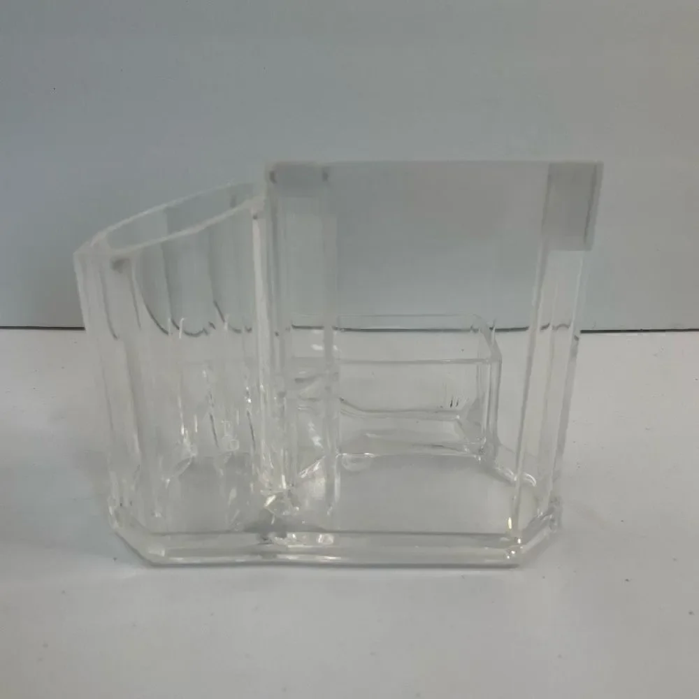 Makeup vanity brush holder| Clear Acrylic| desk or pencil holder